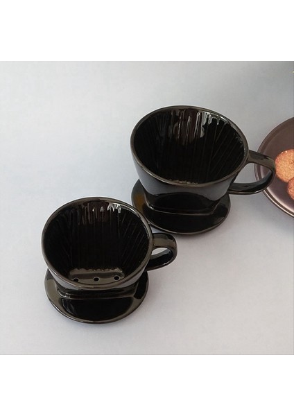 Kahve Filtre Bardağı Tek Bardak Siyah Seramik Kahve Damatı Yeniden Kullanılabilir Filtre Damat Tutucu L (Yurt Dışından) fırsatları