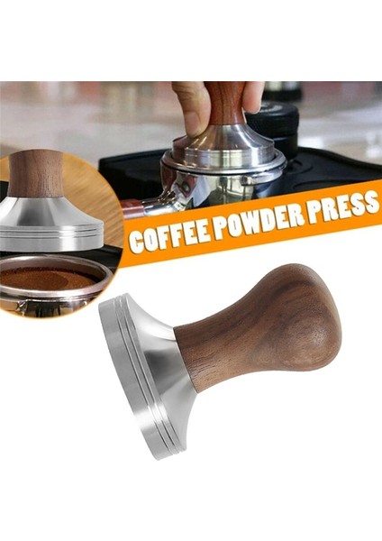 53MM Kahve Pres Aracı 304 Paslanmaz Çelik Taban ve Düz Ahşap Saplı Elastik Kahve Kurcalama Kahve Tozu Çekiç (Yurt Dışından) modelleri