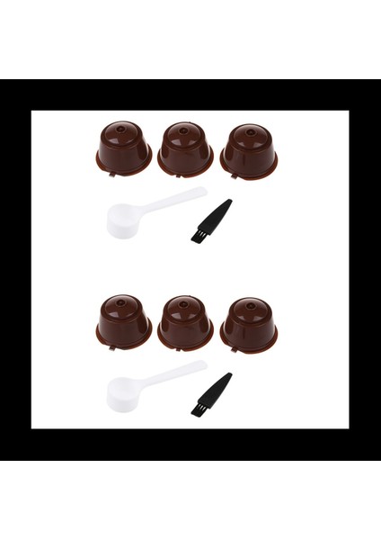25PCS Yeniden Kullanılabilir Kahve Kapsülleri Kaşık Fırçası Dolce Gusto Brewers Kahve Renk (Yurt Dışından)
