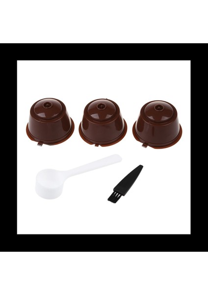 25PCS Yeniden Kullanılabilir Kahve Kapsülleri Kaşık Fırçası Dolce Gusto Brewers Kahve Renk (Yurt Dışından) modelleri