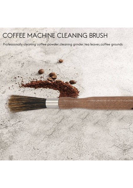Kahve Öğütücü Toz Temizleme Fırçası Kahve Makinesi Fırçası Ahşap Tapı Domuz Kılı Tozlu Espresso Fırça Barista (Yurt Dışından) fırsatları