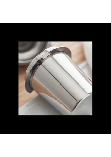 Paslanmaz Çelik Dozlama Fincan Kahve Kokusu Kupa Toz Besleyici Espresso Makinesi Portafilter Kahve Kurcası (54MM Siyah) (Yurt Dışından) modelleri