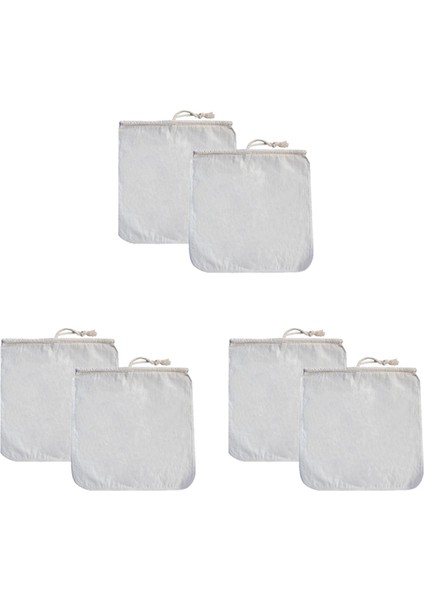 6 Paket Organik Yeniden Kullanılabilir Soğuk Kahve Filtreleri Çanta 12 Inç Şarap Bira Filtreleri Çevre Dostu Örgü Pamuk Toddy Filtre (Yurt Dışından)