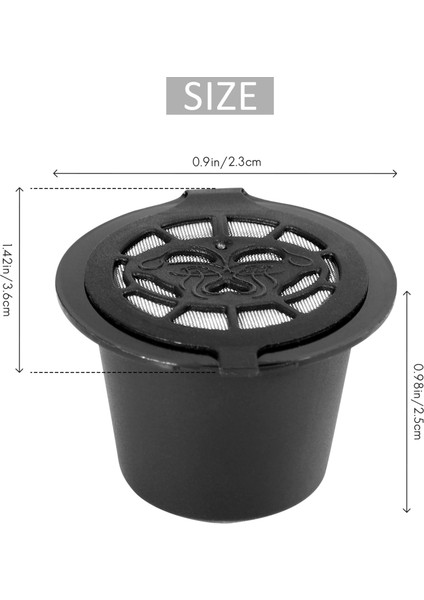 I Cafilas 6 Yeniden Kullanılabilir Nespresso Kapsül Doldurulabilir Kahve Kapsülü Filtresi Kahve Kaşık Fırçası ile Nespresso Kahve Makineleri (6 Siyah) (Yurt Dışından) fiyatları