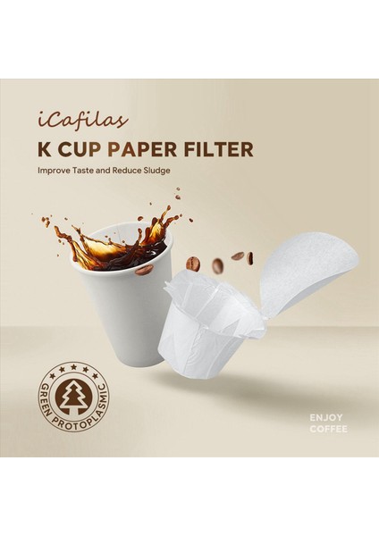 300PCS Kahve Filtresi Kağıt Kupa Gıda Sınıfı Filtre Kağıt Tutucu Kahve Makinesi Kağıt Filtre Kapsülü K Bardak Kapak (Yurt Dışından) modelleri