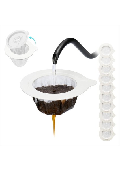 50PCS Taşınabilir Kahve Filtreleri Yeniden Kahve Olmayan Kahve Filtreleri Kahve/çayı Kapsüllemek Için Beyaz Dökülme (Yurt Dışından) fiyatları