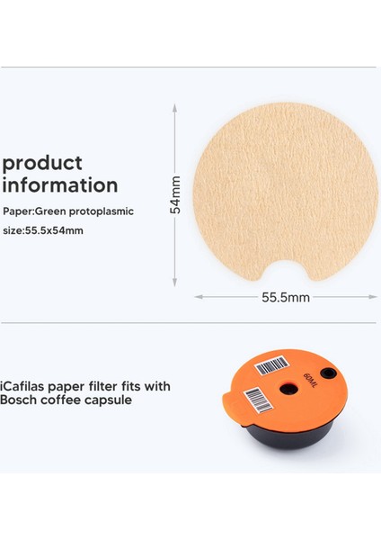 Bosch Yeniden Kullanılabilir Tassimo Kahve Kapsülü Için 200X Tek Kullanımlanabilir Kağıt Filtresi Bloktan Koruyun Temizlik Için Kapsülü Keep (Yurt Dışından) fırsatları