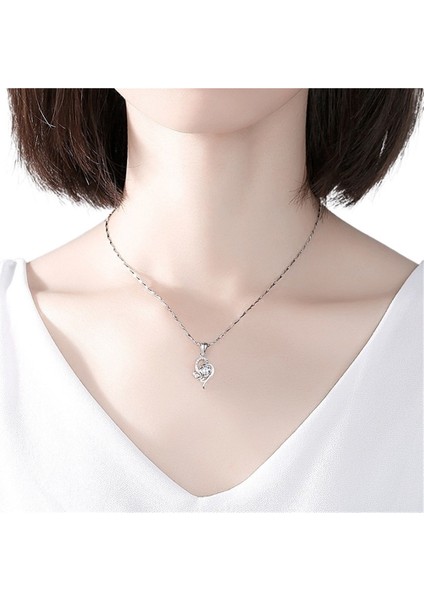 Kadınlar Için 999 Ayar Gümüş Aşk Kolyesi, Kalp Şeklinde Köprücük Kemiği Zinciri, Kalp Şeklinde Kolye Ucu (Yurt Dışından) fiyatları