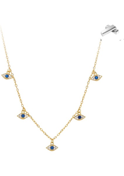 Kadınlar Için S925 Ayar Gümüş Moda Göz Kolye/köprücük Kemiği Zinciri (Yurt Dışından)