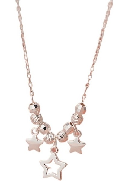 Kadınlar Için 925 Ayar Gümüş Yıldız Kolye, Zarif ve Büyüleyici Köprücük Kemiği Zinciri (Yurt Dışından)