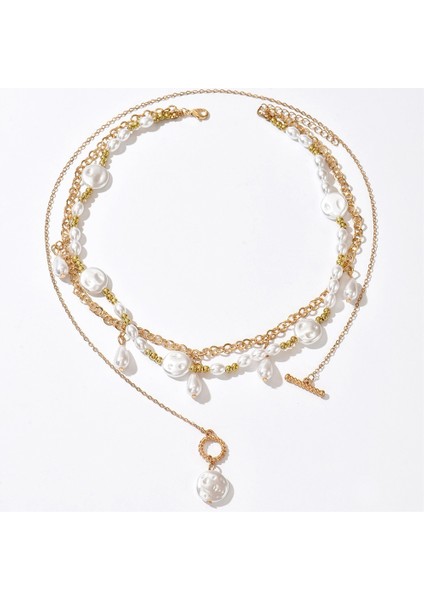 Inci Kazak Zincir Kolye, Fransız Retro Tarzı, Kadınlar Için Uzun Köprücük Kemiği Zinciri. (Yurt Dışından)