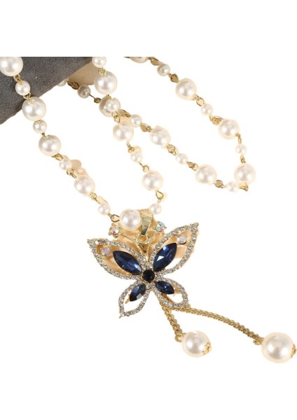 Fransız Bale Kızı Kolye Ucu Kazak Zinciri Sonbahar ve Kış Uzun Kolye (Yurt Dışından)