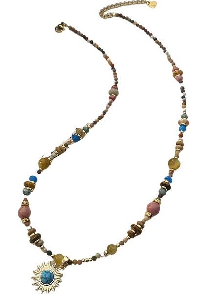 Kadınlar Için Etnik Tarzda Boncuklu Kolye, Ayçiçeği Retro Kazak Zincir Gerdanlık (Yurt Dışından) fiyatları