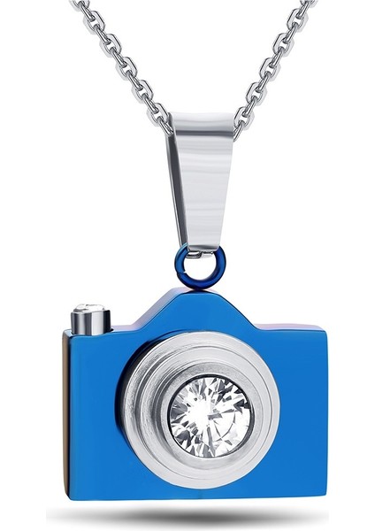 Kadınlar Için Titanyum Çelik Kamera Kolyesi, Retro Paslanmaz Çelik Damlayan Kamera Kolyesi (Yurt Dışından) modelleri