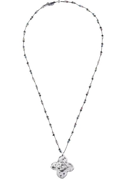 Fırçalanmış Çiçekli Kolye, Etnik Tarz, Çok Yönlü Kolye Ucu, Retro Kazak Kolye (Yurt Dışından)