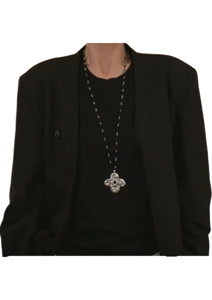 Fırçalanmış Çiçekli Kolye, Etnik Tarz, Çok Yönlü Kolye Ucu, Retro Kazak Kolye (Yurt Dışından) fiyatları