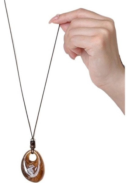 Kadınlar Için Mor Damla Şeklindeki Kolye Ucu, Sonbahar ve Kışlık Kazak ve Sweatshirt Zinciri (Yurt Dışından)