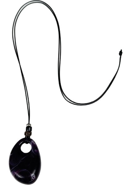 Kadınlar Için Mor Damla Şeklindeki Kolye Ucu, Sonbahar ve Kışlık Kazak ve Sweatshirt Zinciri (Yurt Dışından)