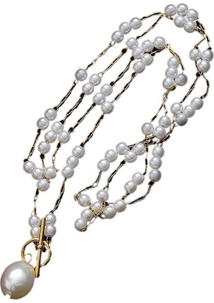 Inci 0t Tokalı Uzun Kolye, Tatlı Su Incisi Kolye Ucu, Kadın Kazak Zinciri (Yurt Dışından) fiyatları