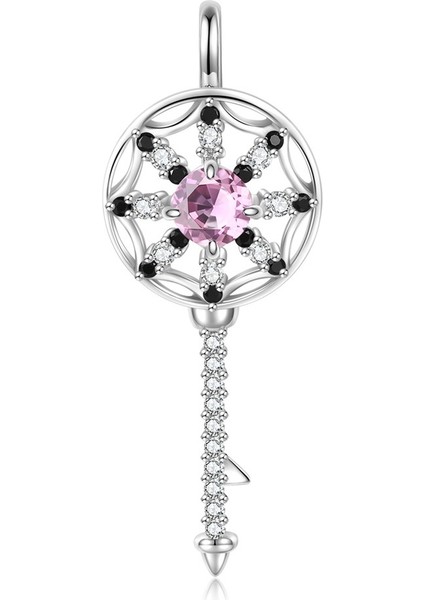 Erkekler ve Kadınlar Için On Iki Doğum Taşı Rüya Yakalayıcı Anahtar S925 Ayar Gümüş Kolye (Set 2) (Yurt Dışından)