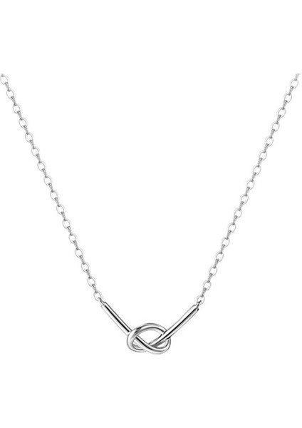 Kadınlar Için 999 Ayar Gümüş Düğüm Kolye, Köprücük Kemiği Zinciri (Yurt Dışından)