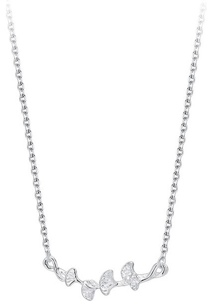 Anneler Günü Için 999 Ayar Ginkgo Yaprağı Kolye, Vintage Stil, Kısa Köprücük Kemiği Zinciri (Yurt Dışından)