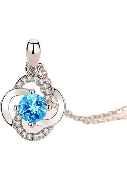 Uçlu, Köprücük Kemiği Zincirli S925 Ayar Gümüş Dört Yapraklı Yonca Kolye (Yurt Dışından)