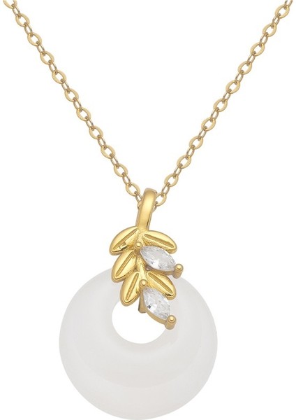 Kadınlar Için S925 Ayar Gümüş Buğday Kulak Emniyet Tokalı Kolye Köprücük Kemiği Zinciri (Yurt Dışından)