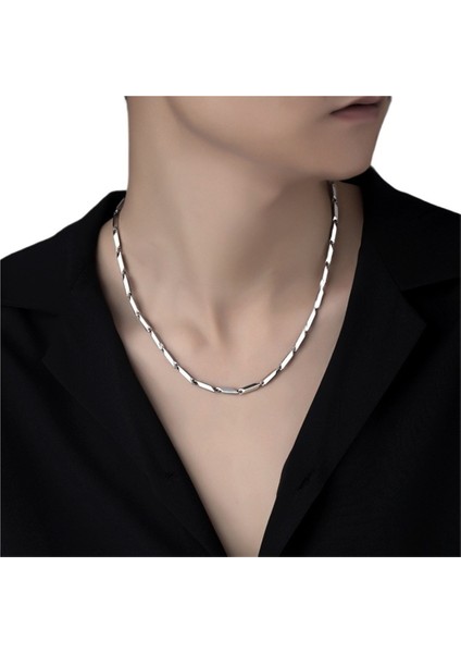 Erkekler Için Modaya Uygun Hip-Hop Köprücük Kemiği Zinciri, Titanyum Çelik Kazak Zinciri, Gerdanlık (50 Cm) (Yurt Dışından) fiyatları