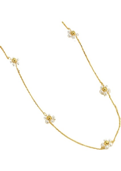 Inci Yaka Zincirli S925 Ayar Gümüş Çiçek Kolye, Zarif Kolye (Yurt Dışından) fiyatları