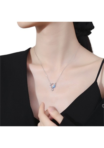 S999 Ayar Gümüş Galaksi Kolye, Ay ve Yıldız Kolye (Yurt Dışından) fiyatları