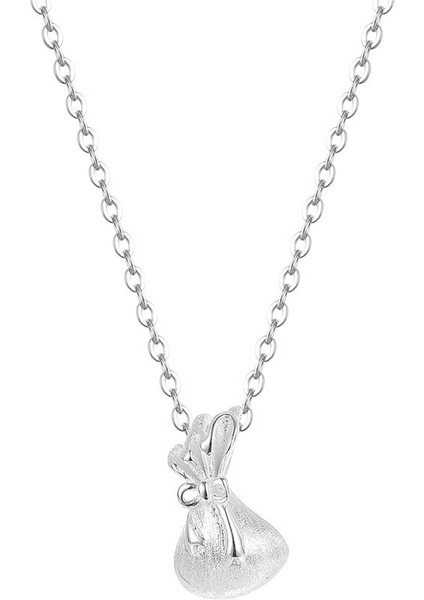 Kadınlar Için 999 Ayar Gümüş Şanslı Kolye, Gümüş Köprücük Zinciri (Yurt Dışından)