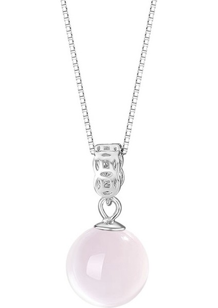 Kadınlar Için 999 Ayar Gümüş Kalsedon Kolye - Basit Köprücük Kemiği Zinciri (Yurt Dışından)