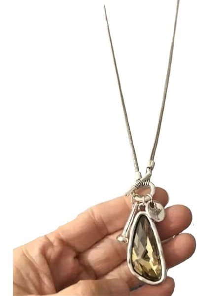 Kadınlar Için Uzun Kazak Zincir Kolye, Sade ve Çok Yönlü Kolye Ucu (Yurt Dışından)