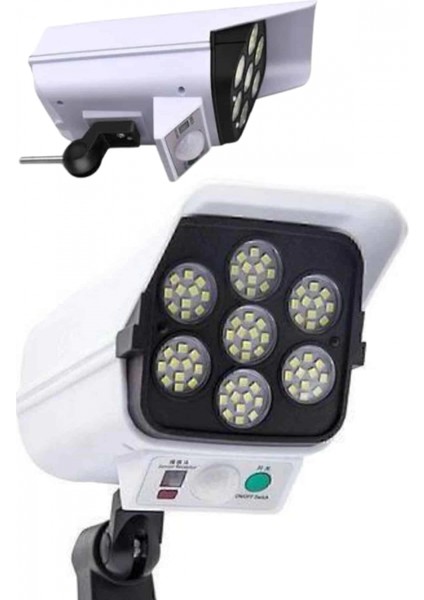 Solar Lamba Kamera Görünümlü Duvar Lambası Dönebilen Bahçe Aydınlatması modelleri