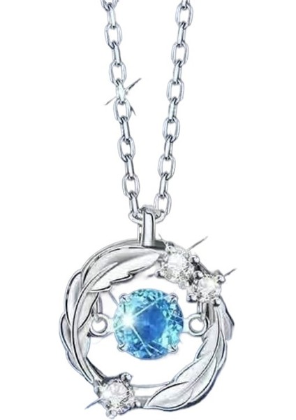 Çiftler Için 999 Ayar Gümüş Zirkonyum Kolye (Yurt Dışından)