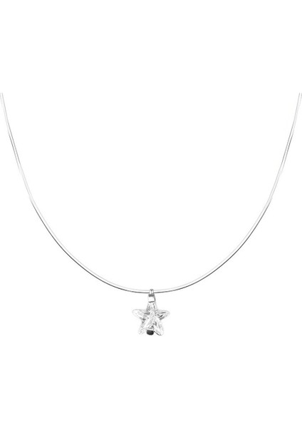 999 Ayar Gümüş Yıldız Kolye/köprücük Kemiği Zinciri (Yurt Dışından)