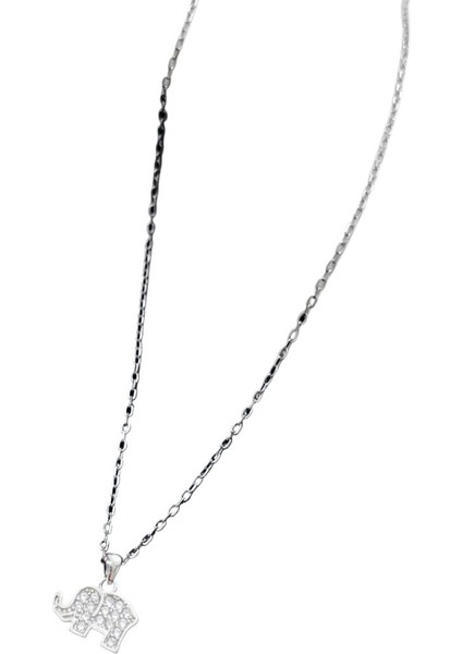 Kadınlar Için Sevimli Zirkon Fil Köprücük Kemiği Zincir Kolye Ucu (Yurt Dışından)