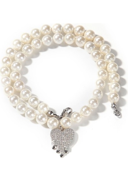 Su Damlası Kalp Inci Kolye, Sade Kolye (Yurt Dışından)