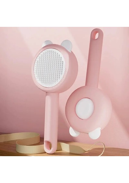 Pet Köpek Fırçası Kedi Tarağı Kendini Temizleme Köpekler Için Pet Saç Çıkartma Fırçası Kediler Tımar Araçları Evcil Hayvanlar Demating Com Dogs Aksesuarlar Renk: Pembe (Yurt Dışından)