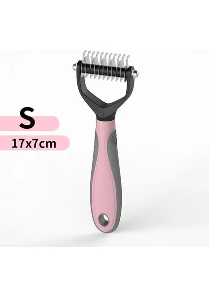 Pet Eptepoval Trow Cat Köpek Fırçası Pet Saç Bakım Aracı Yavru Köpek Saç Dökülme Taraklar Pet Kürk Kırpma Dematting Deshedding Fırçası Renk: Pembe S (Yurt Dışından)