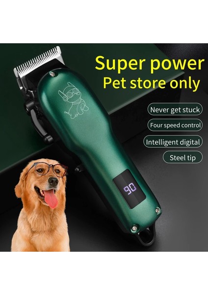 Profesyonel Köpek Saç Kısmi Tüm Metal Pet Düzeltme Kedi Tıraş Makinesi Kesme Makinesi Köpek Tımar Saç Kesimi Düşük Noicecolor: Yeşil (Yurt Dışından)