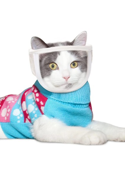 Nefes Alabilir Şeffaf Kedi Ağız Maskesi Isırmayı Önleyici Bakım Kapağı Taşınabilir Başlık Kapağı Kedi Bakım Ağız Kapağı Ayarlanabilir Evcil Hayvan Malzemeleri Renk:m (Yurt Dışından)