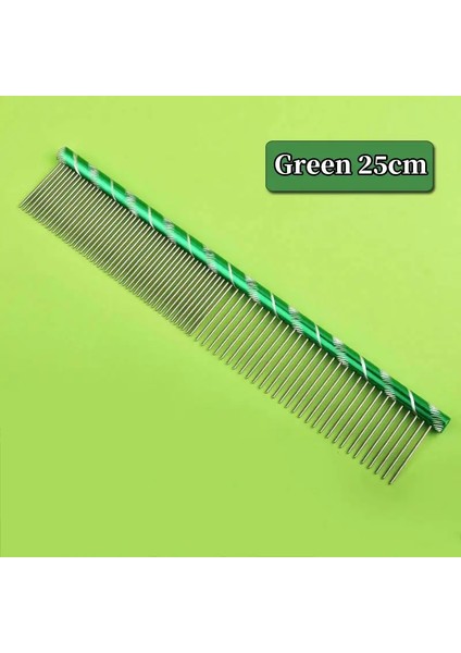 6 Renkli Evcil Köpek Tarak Düz Tarak Kedi Temizleme Fırçası 16/19/20/25CM Paslanmaz Çelik Hafif Evcil Hayvan Kedi Bakım Tarakları Köpekler Renk:yeşil 25CM (Yurt Dışından)