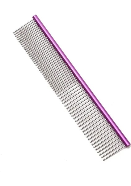 Puppy Tüy Bakım Tarak Temizleme Bakımcı Köpekler Için Paslanmaz/alüminyum Bakımcı Evcil Hayvan Tarak Fırça Kedi Köpek Tüy Bakım Tarakları Köpek Saç Bakımı MOR/BOYUT:19X3.4CM (Yurt Dışından)