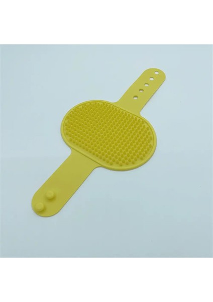 Pet Banyosu Fırçası Yumuşak Kauçuk Kedi Köpek Masajı Tarak Bakım Eldiveni Tüysaklama Temizleme Aracı Kedi Tırmalama Oyuncak Renk:sarı (Yurt Dışından)