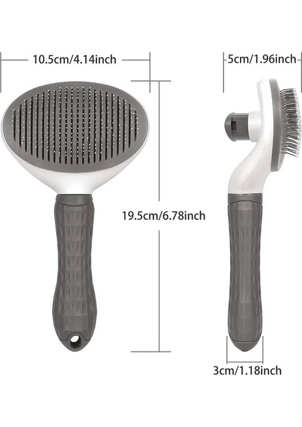 Saç Temizleme Fırçası Köpek ve Kedi Kaymaz Güzellik Fırçası Köpek Bakım Ekipmanları Evcil Hayvanlar Paslanmaz Çelik Köpekler Için Tüy Temizleme Tarak Renk:gri (Yurt Dışından)