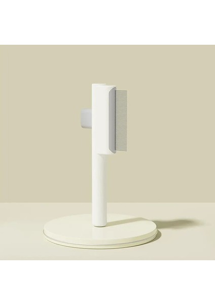 Kendini Temizleyen Evcil Hayvan Tüy Giderici Tüy Açma Butonlu Tarak, Kedi Bakım Fırçası, Parazit Tarakı, Kısa ve Uzun Tüylü Kediler Için, Beyaz-Yoğun Dişler (Yurt Dışından)