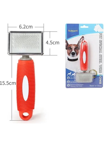 Dalı Evcil Hayvan Bakım Fırçası, Dökülmeyi Etkili Bir Şekilde Azaltan ve Kedi ve Köpek Renginde Düğümleri Ortadan Kaldıran Bir Evcil Hayvan Bakım Fırçası Kırmızı Trompet (Yurt Dışından)