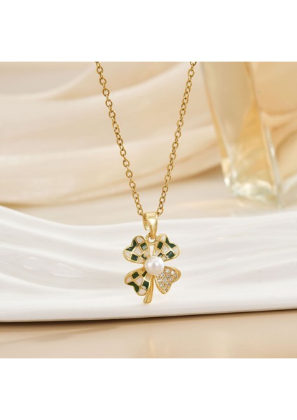 Yeni Kıdemli Işık Duygusu Lüks Mikro Set Zirkonya Bakır 18 Ayar Altın Kaplama Kolye Kolye Köprücük Kemiği Zinciri Takı ile Kadın Moda (Yurt Dışından)